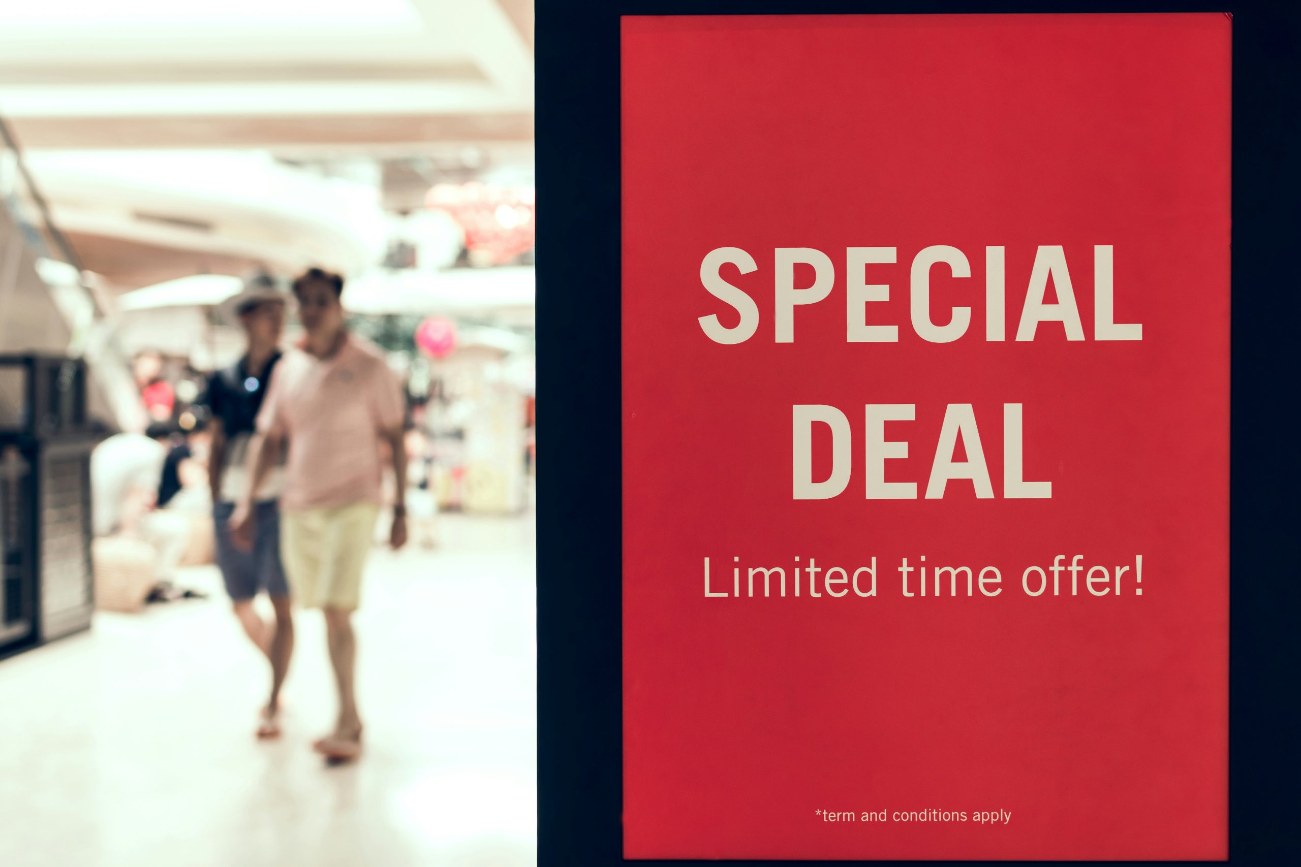 a special deal sign