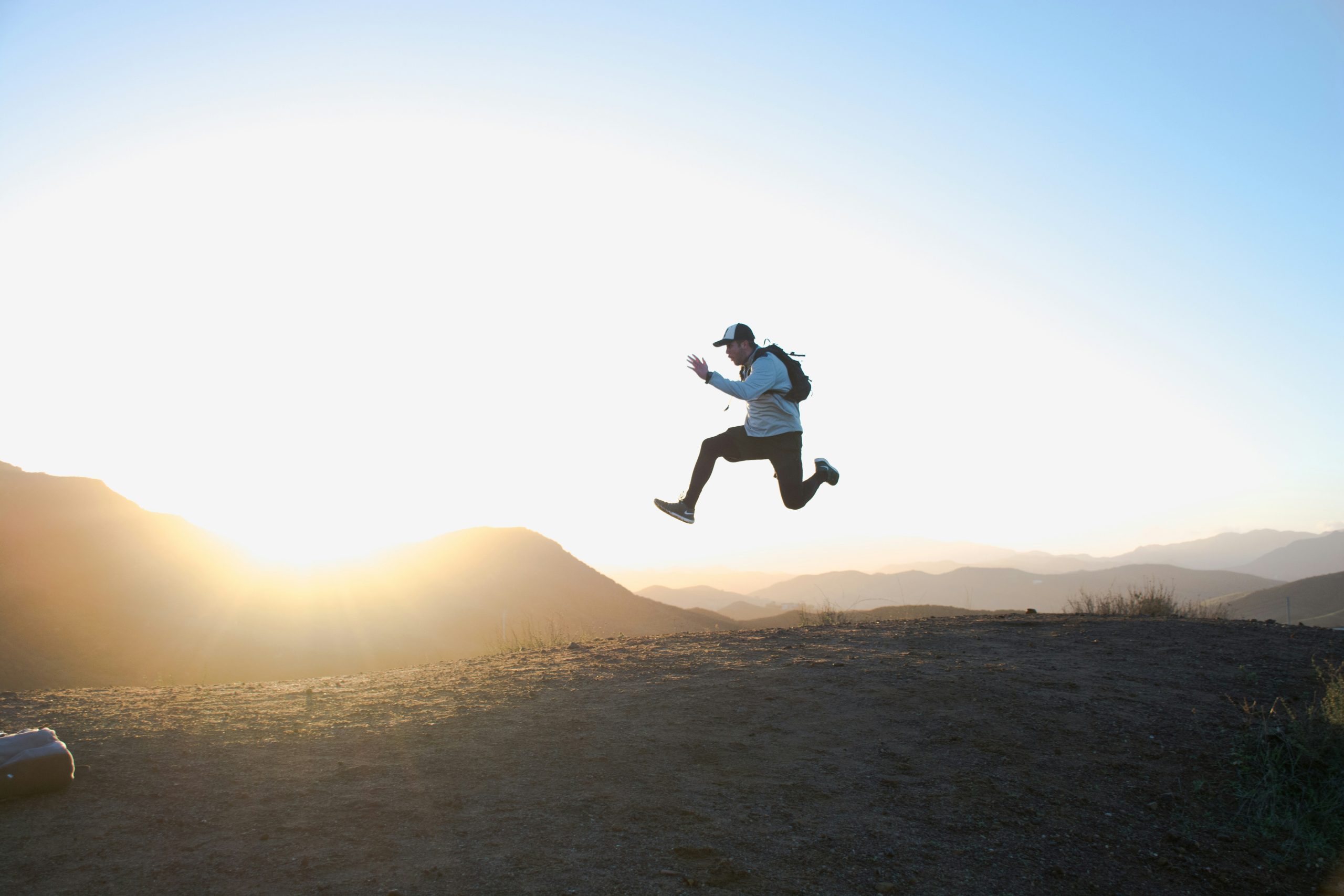person boosting his energy