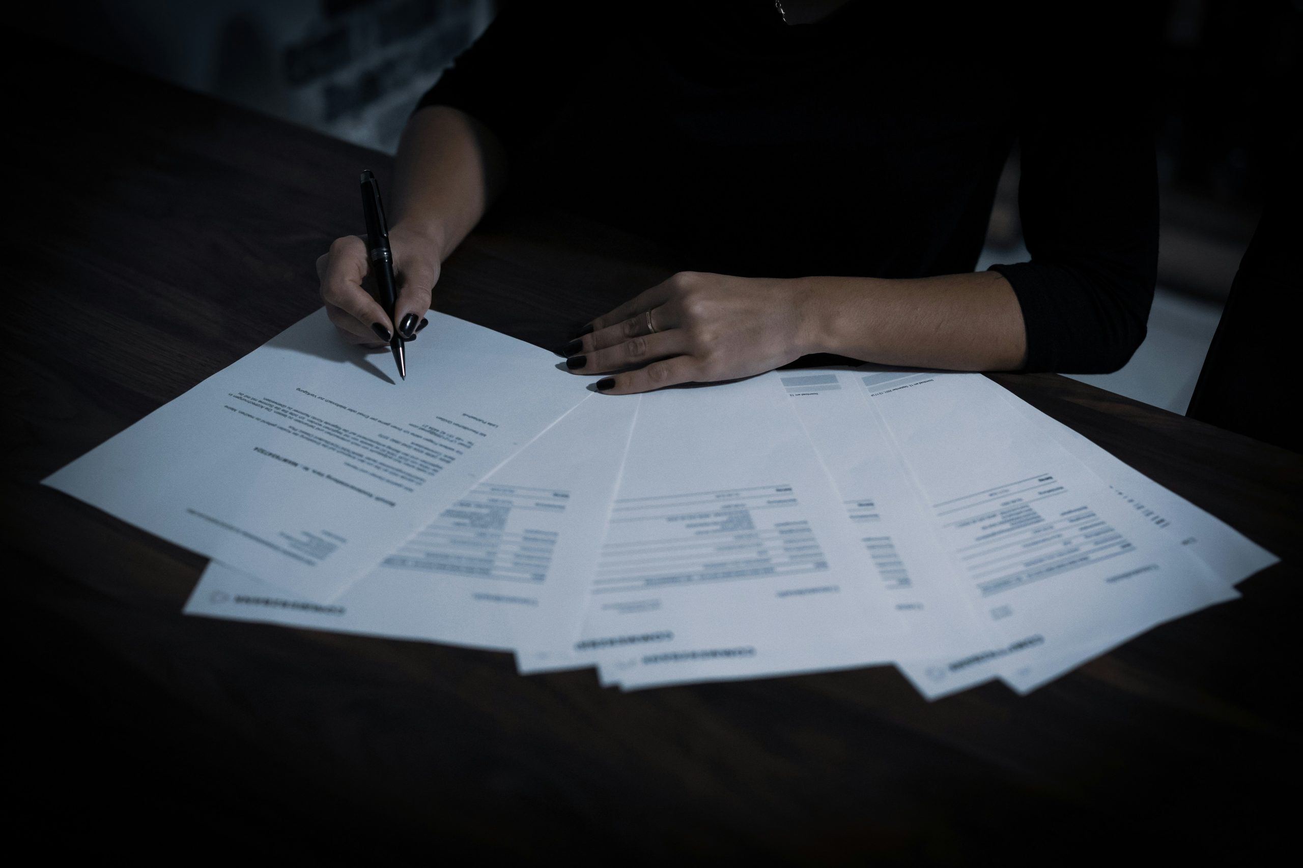 a person completing their taxes