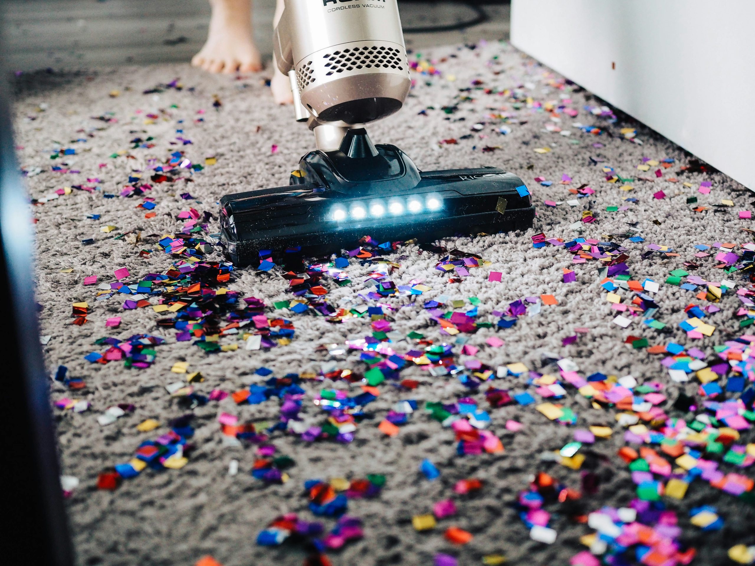A person decluttering their home