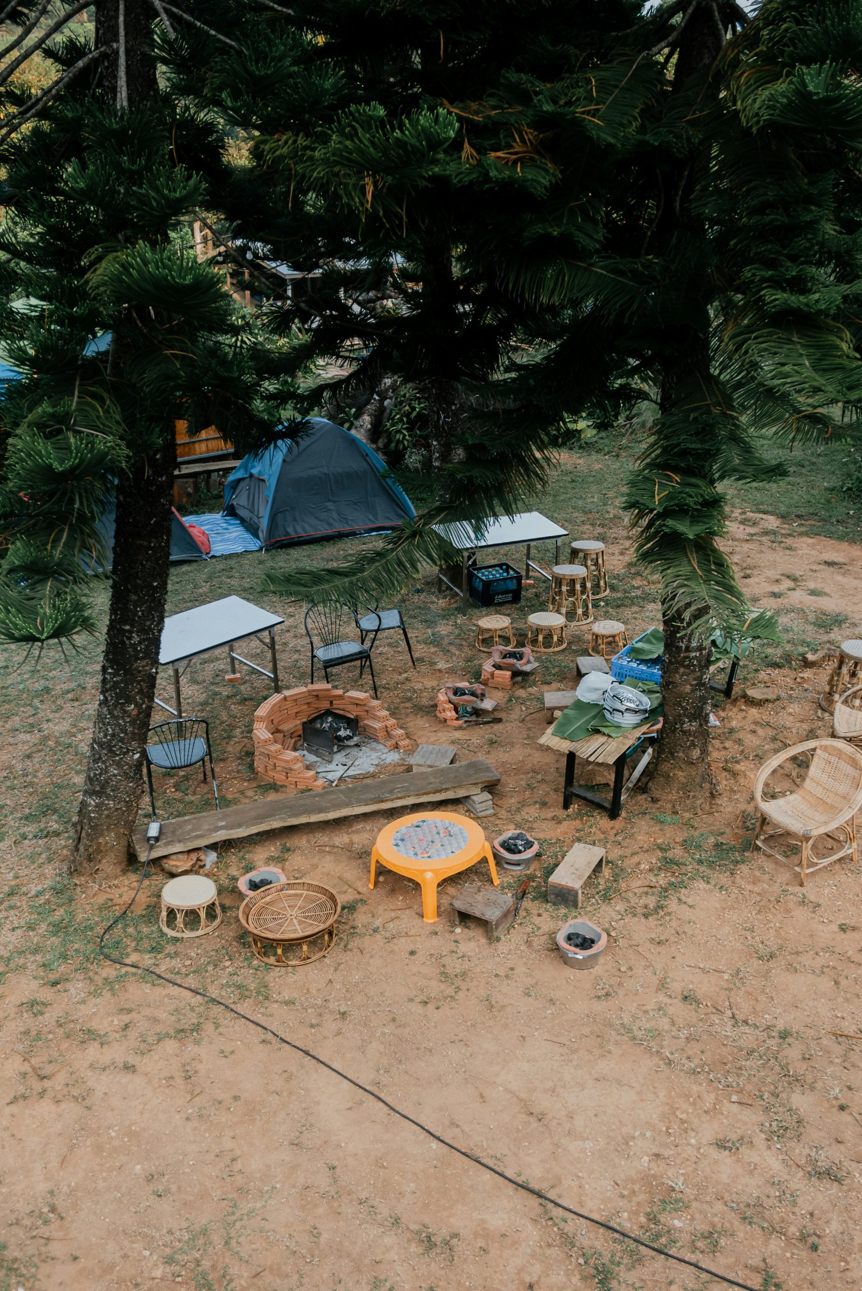 a family camp site