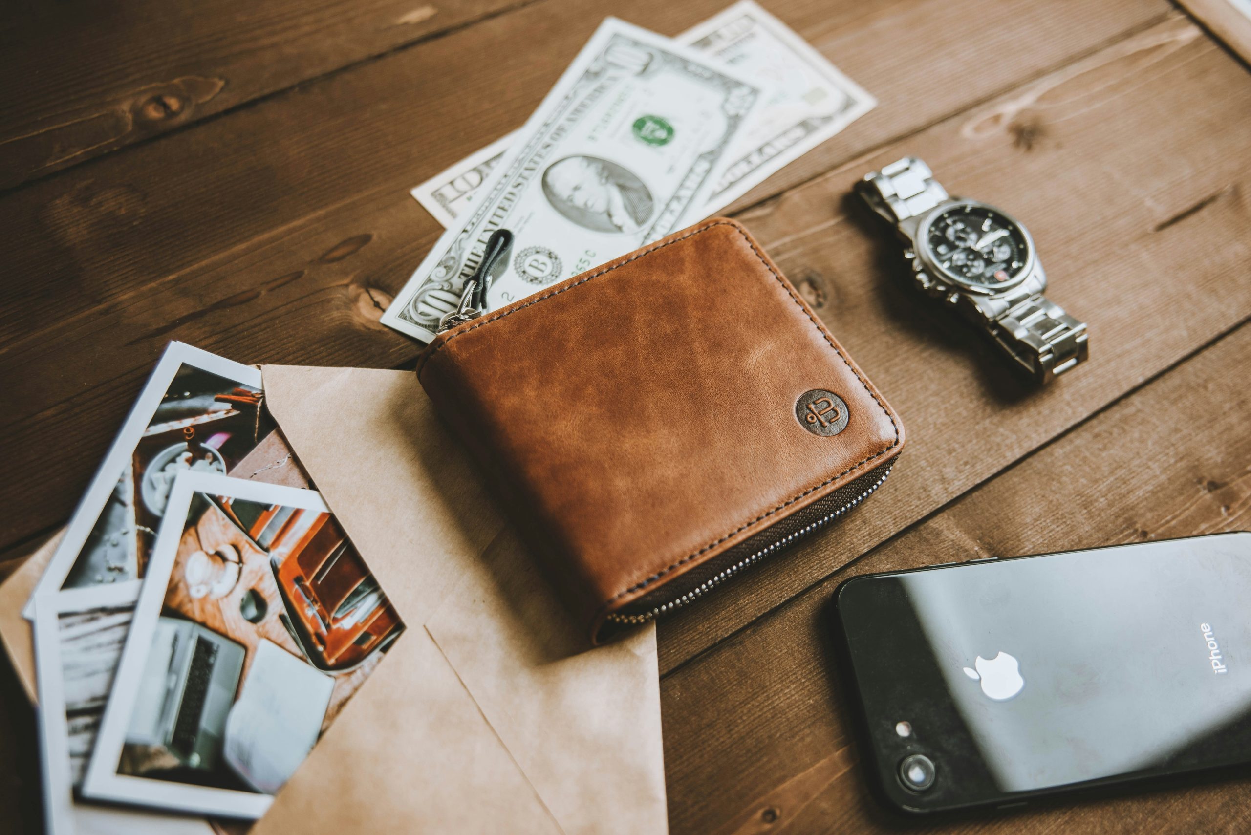 a wallet on the table