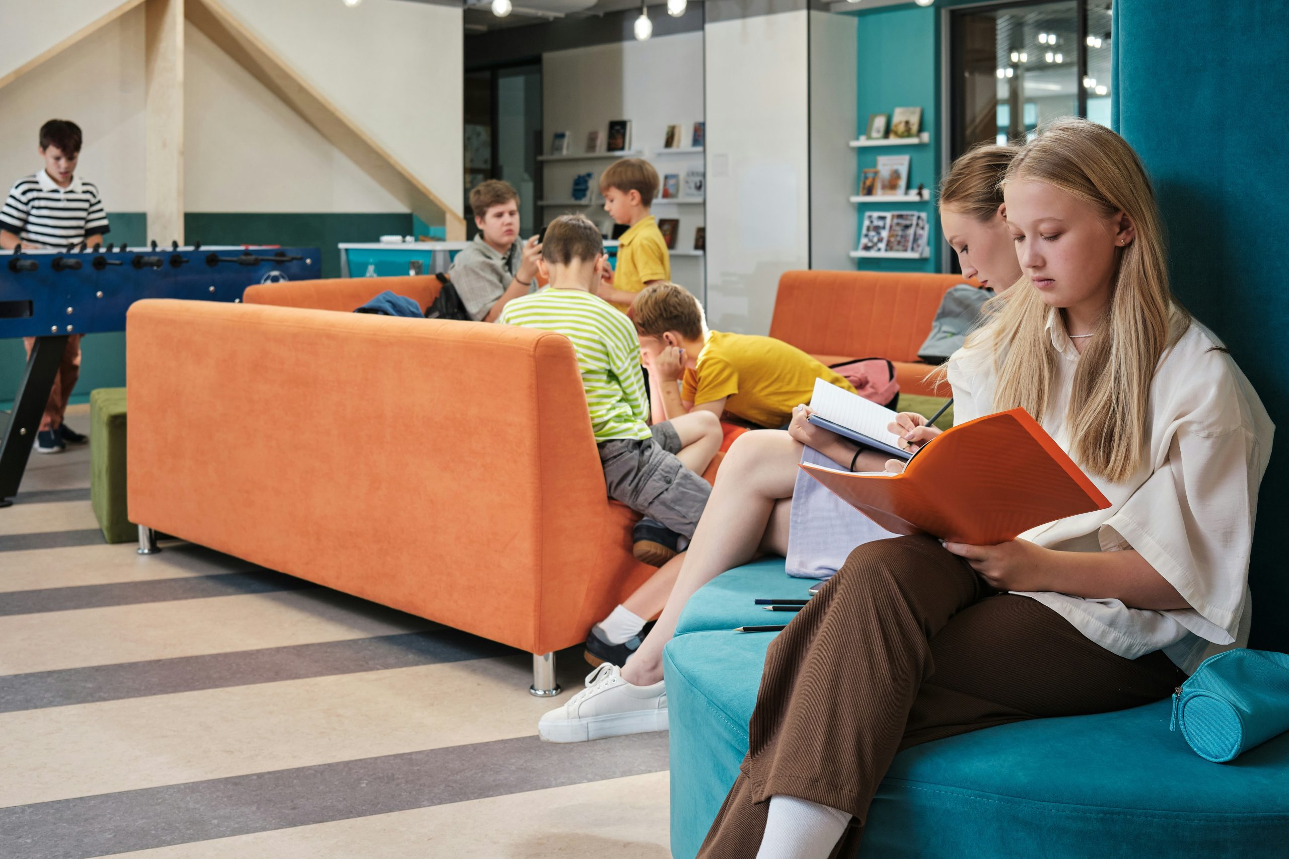 some children in a library