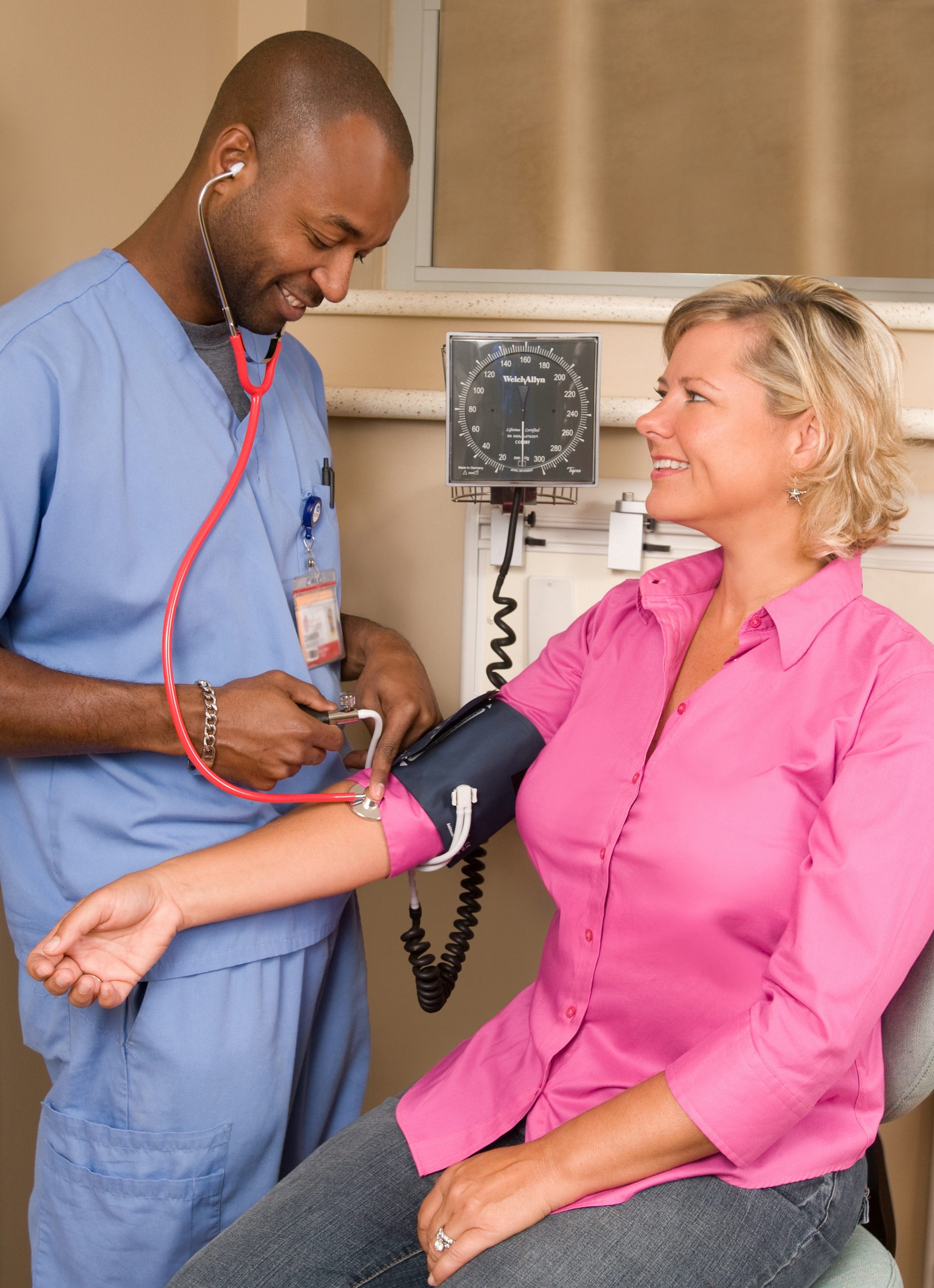a woman having a medical