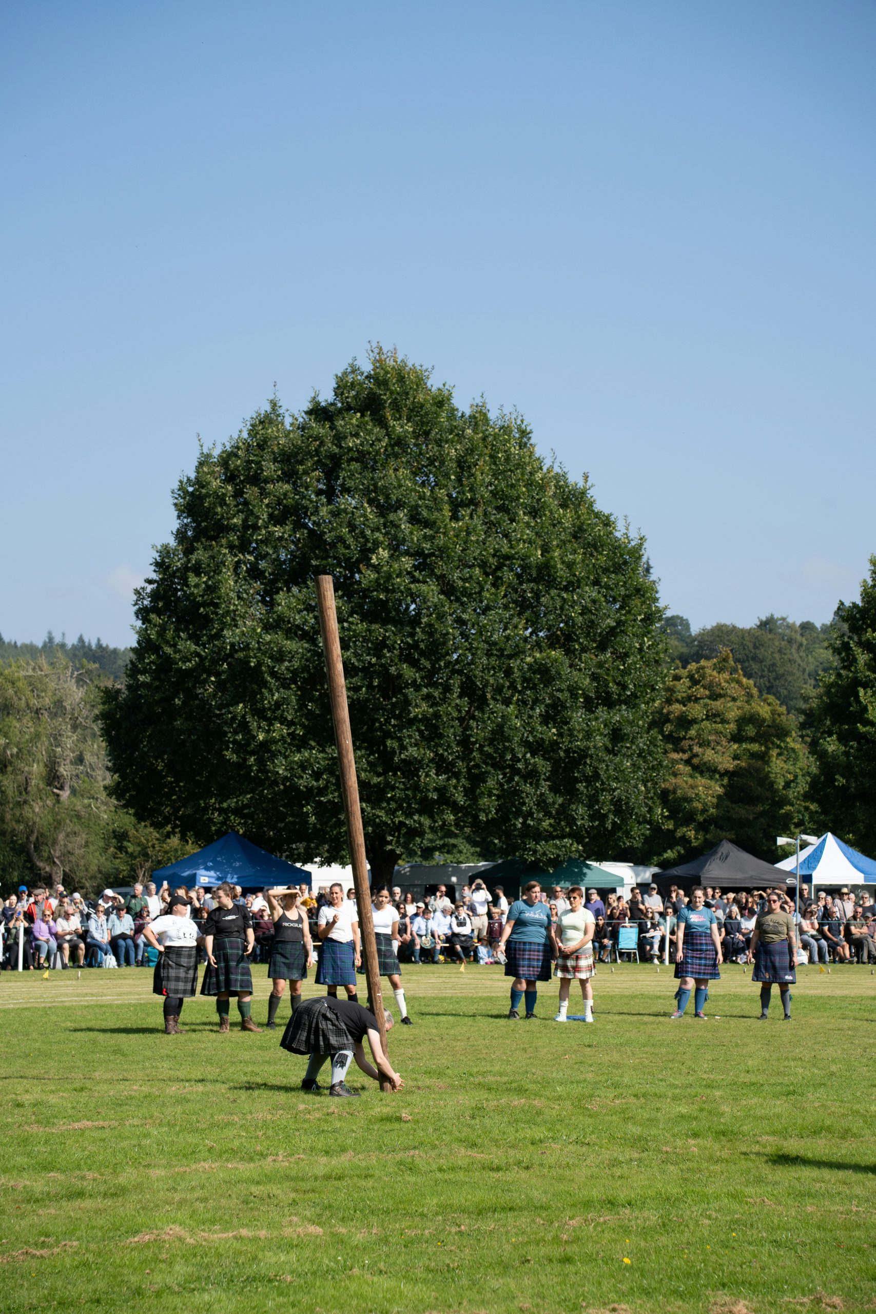 a community event watching highland games