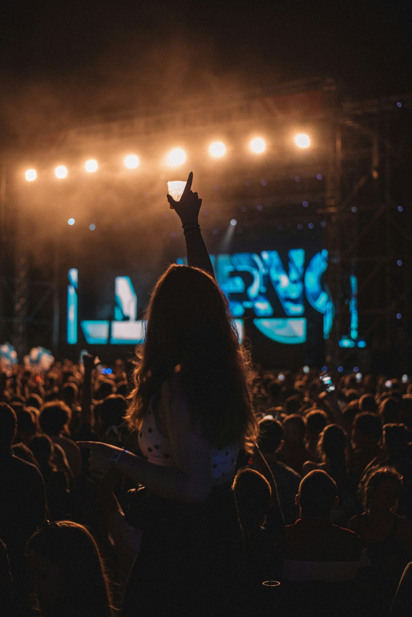 a woman enjoying a festival